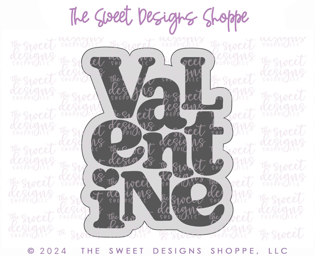 Cookie Cutters - Valentine Plaque - Cookie Cutter - The Sweet Designs Shoppe - - ALL, chunky, Cookie Cutter, new, Plaque, Plaques, Promocode, STL, valentine, Valentine plaque, Valentine's