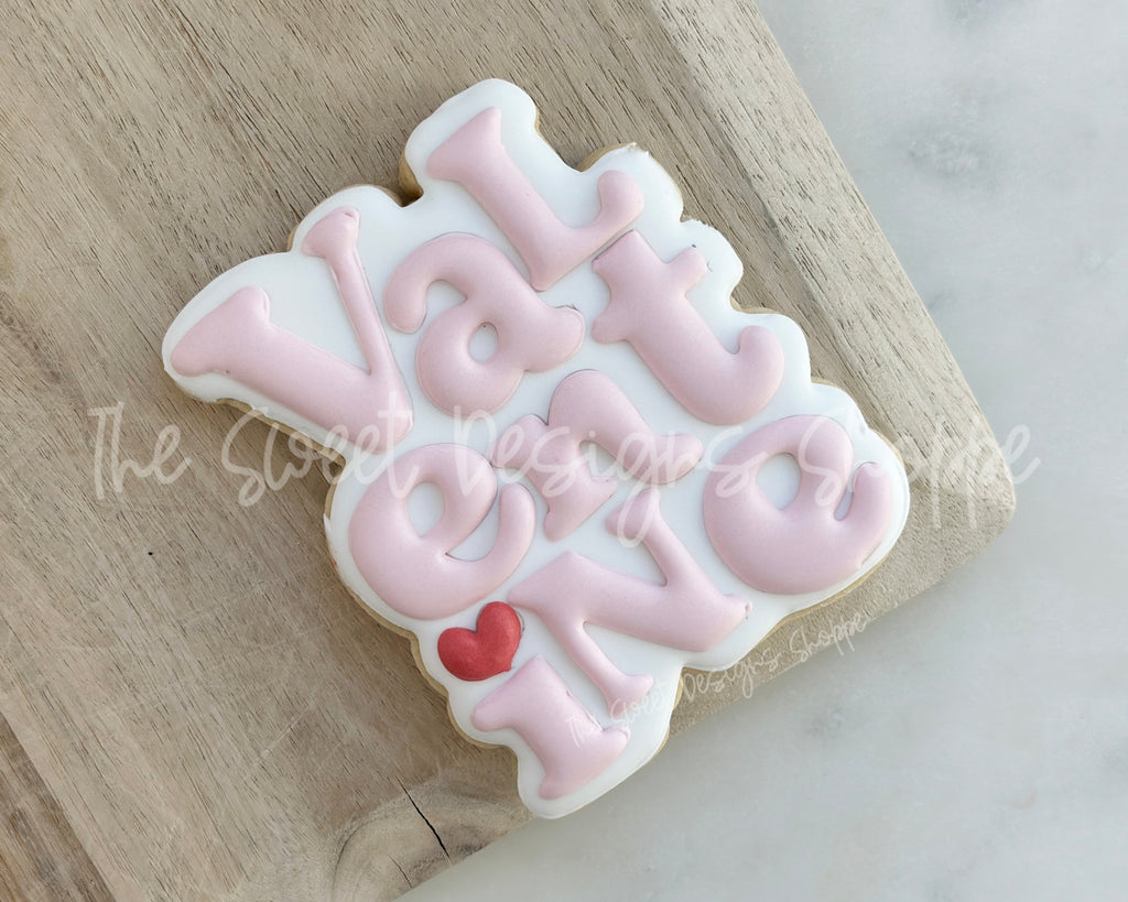 Cookie Cutters - Valentine Plaque - Cookie Cutter - The Sweet Designs Shoppe - - ALL, chunky, Cookie Cutter, new, Plaque, Plaques, Promocode, STL, valentine, Valentine plaque, Valentine's