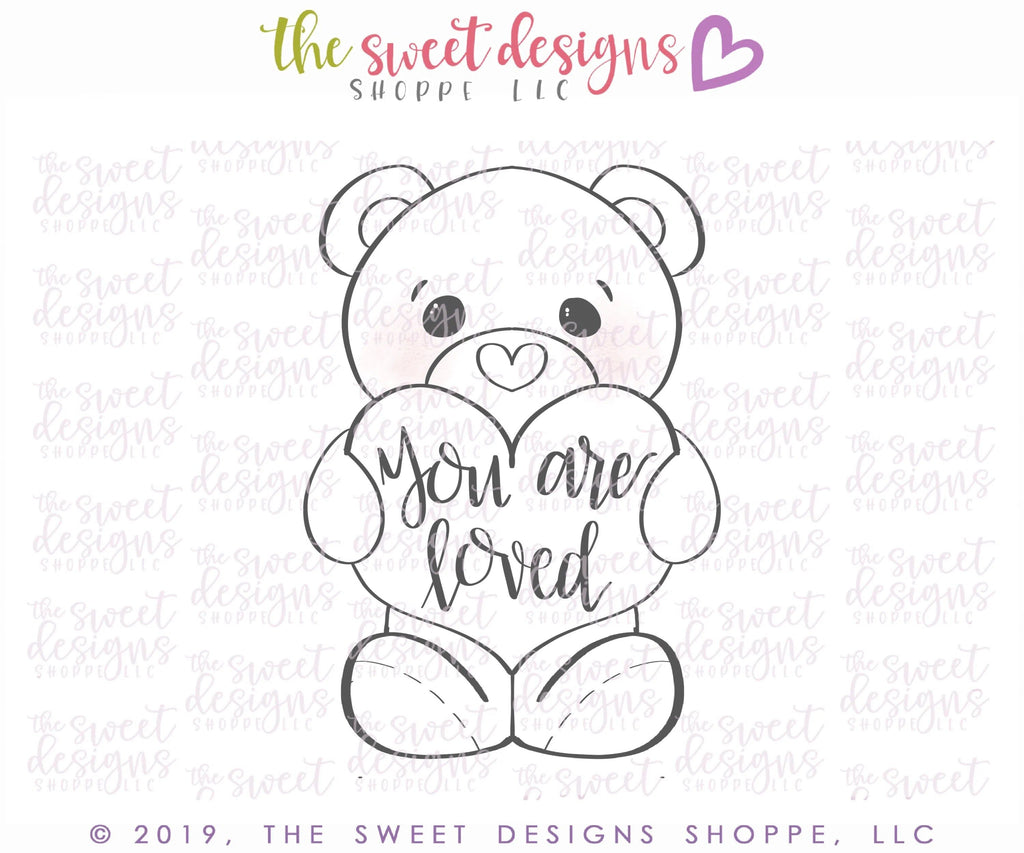 Cookie Cutters - Valentines Bear - Cookie Cutter - The Sweet Designs Shoppe - TSDS - - ALL,Animal,Animals,Cookie Cutter,Promocode,toy,Valentine,Valentines