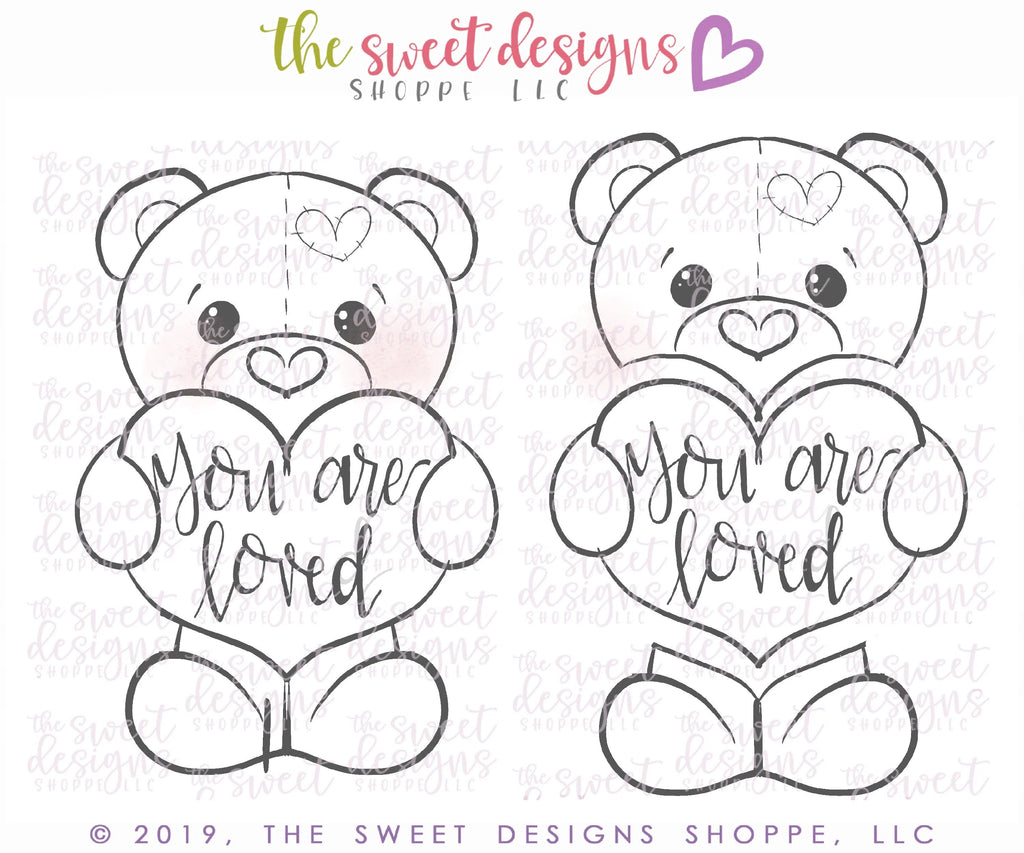 Cookie Cutters - Valentines Bear Set - Cutters - Sweet Designs Shoppe - - ALL, Animal, Animals, Animals and Insects, Cookie Cutter, Love, Mini Set, Mini Sets, Promocode, regular sets, set, sets, Valentine, Valentines, Valentines couples, valentines2020-2