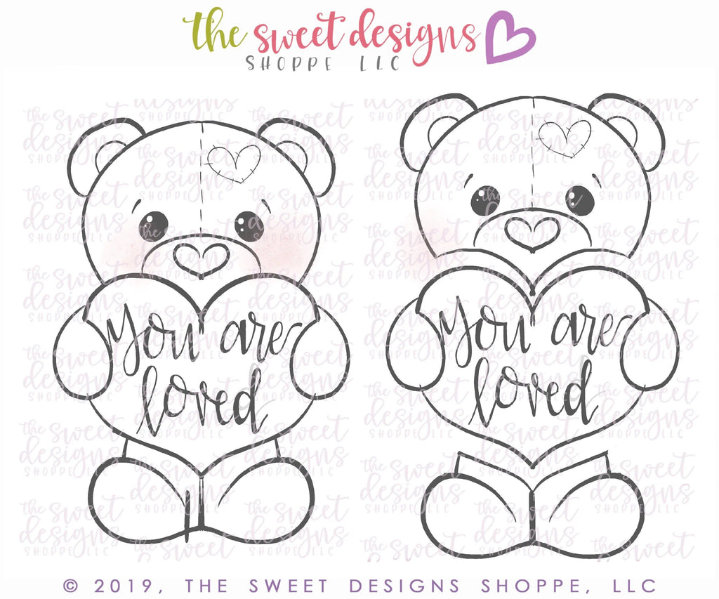 Cookie Cutters - Valentines Bear Set - Cookie Cutters - The Sweet Designs Shoppe - - ALL, Animal, Animals, Animals and Insects, Cookie Cutter, Love, Mini Set, Mini Sets, Promocode, regular sets, set, sets, Valentine, Valentines, Valentines couples, valentines2020-2