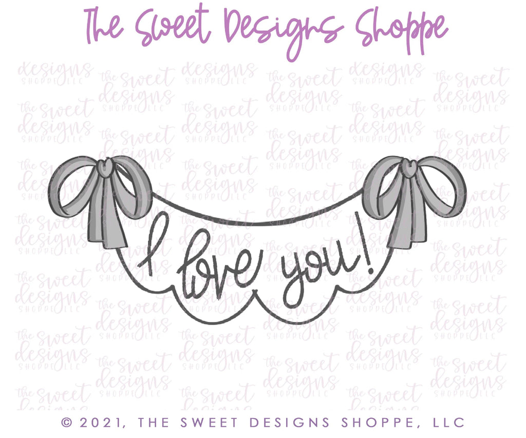 Cookie Cutters - Valentines Bunting - Cookie Cutter - Sweet Designs Shoppe - - ALL, Birthday, Cookie Cutter, Plaque, Plaques, PLAQUES HANDLETTERING, Promocode, valentine, valentines, Wedding