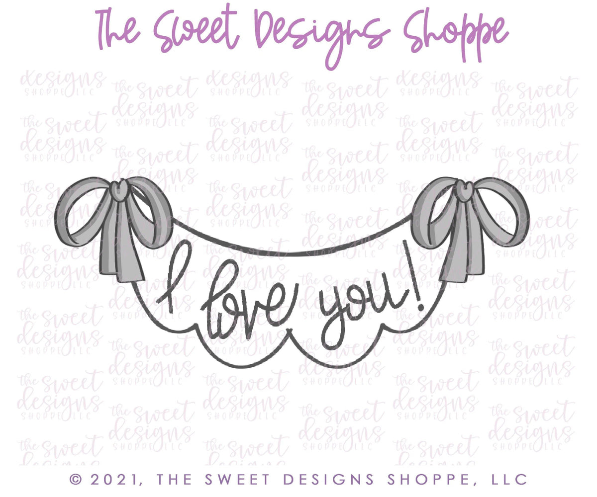 Cookie Cutters - Valentines Bunting - Cookie Cutter - The Sweet Designs Shoppe - TSDS - - ALL,Birthday,Cookie Cutter,Plaque,Plaques,PLAQUES HANDLETTERING,Promocode,STL,valentine,valentines,Wedding,Wedding Favors