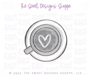 Cookie Cutters - Valentines Cappuccino - Cookie Cutter - The Sweet Designs Shoppe - TSDS - - ALL,beverage,Coffee,Cookie Cutter,drink,food,Food & Beverages,Promocode,STL,valentine,valentines