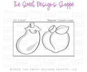 Cookie Cutters - Valentines Eggplant & Peach Cookie Cutters Set - 2 Piece Set - Cookie Cutters - The Sweet Designs Shoppe - TSDS - - ALL,Cookie Cutter,emoji,fruit,fruits,Fruits and Vegetables,Lady Milk Stache,Lady MilkStache,LadyMilkStache,Love,Mini Set,Mini Sets,Promocode,regular sets,set,sets,STL,valentines