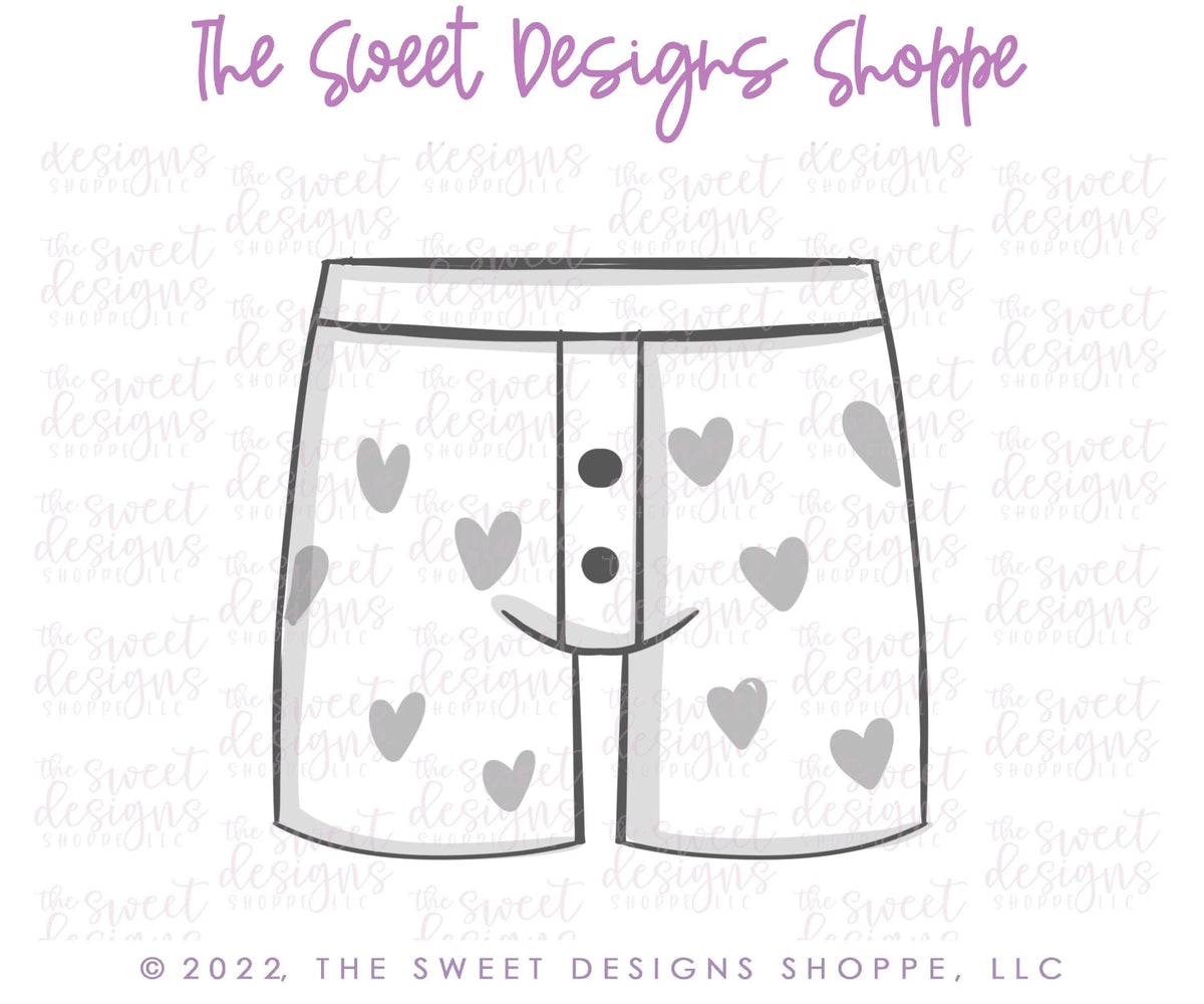 Cookie Cutters - Valentines Heart Boxers- Cookie Cutter - The Sweet Designs Shoppe - TSDS - - ALL,Clothing / Accessories,Cookie Cutter,Fashion,Promocode,STL,valentine,valentines,Wedding,Wedding Favors