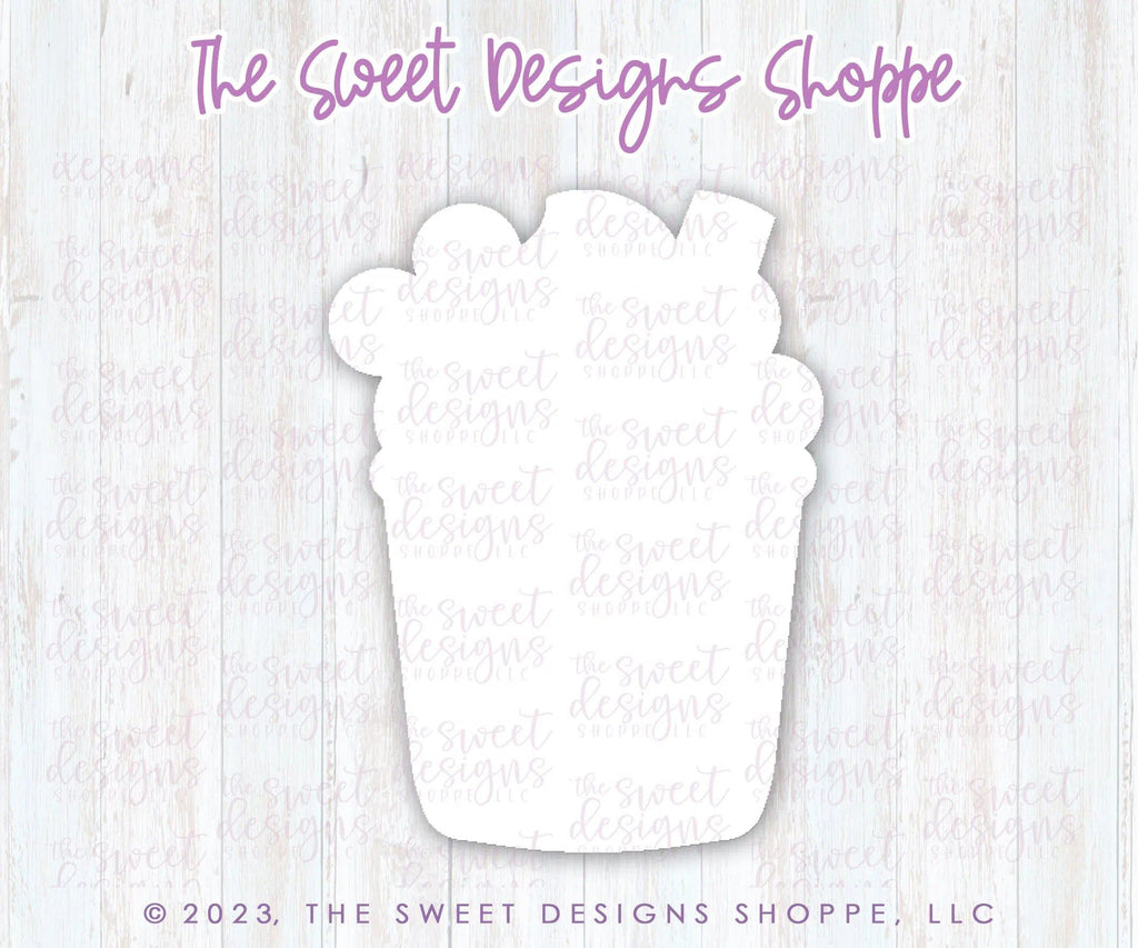 Cookie Cutters - Valentines Iced Coffee- Cookie Cutter - The Sweet Designs Shoppe - TSDS - - ALL,beverage,Coffee,Cookie Cutter,drink,food,Food & Beverages,Promocode,STL,valentine,valentines