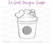 Cookie Cutters - Valentines Iced Coffee- Cookie Cutter - The Sweet Designs Shoppe - TSDS - - ALL,beverage,Coffee,Cookie Cutter,drink,food,Food & Beverages,Promocode,STL,valentine,valentines