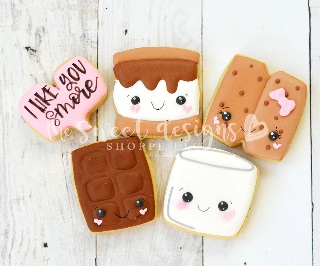Cookie Cutters - Valentines Mini Love S'more - Set of 5 Cookie Cutters - The Sweet Designs Shoppe - TSDS - - ALL,Cookie Cutter,Love,Mini Sets,Promocode,set,SetValentines004,STL,Valentines