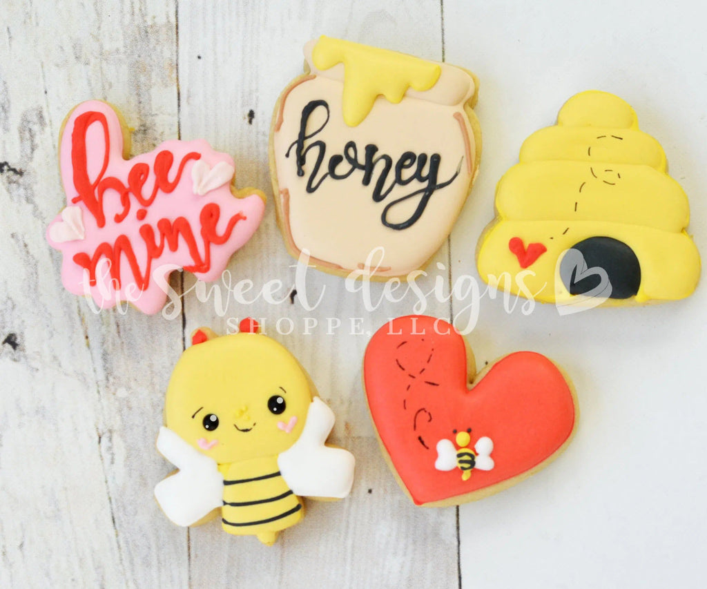 Cookie Cutters - Valentines Mini Set Bee Mine - Cookie Cutters - The Sweet Designs Shoppe - TSDS - - ALL,Cookie Cutter,Love,Mini Sets,Promocode,set,Valentines