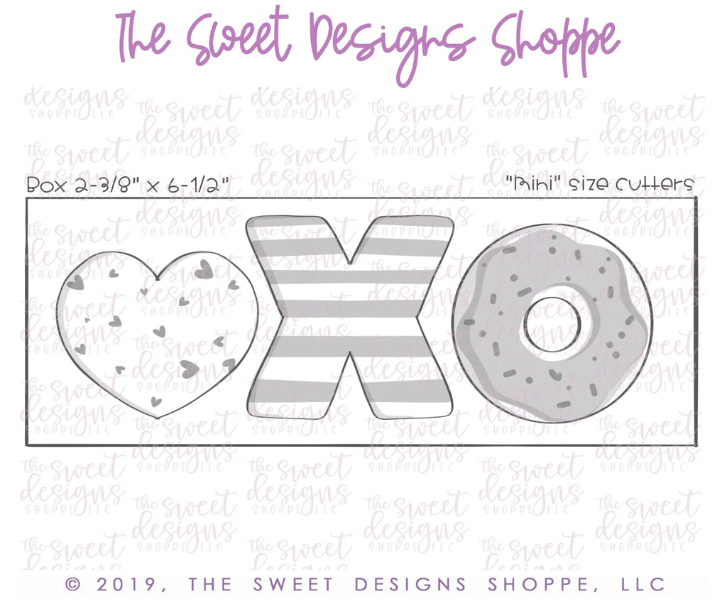 Cookie Cutters - Valentines Mini Set XOXO - Cookie Cutters - The Sweet Designs Shoppe - TSDS - - ALL,Cookie Cutter,couple,couples,Love,Mini Sets,Promocode,set,valentine,Valentines