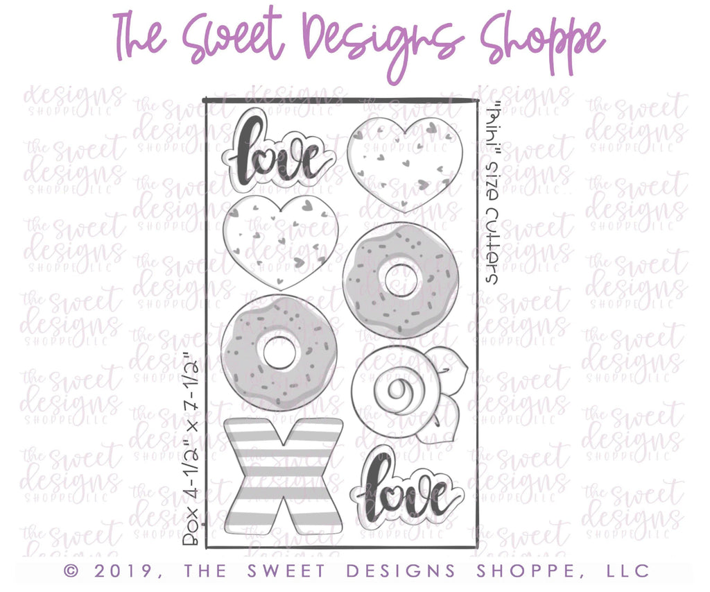 Cookie Cutters - Valentines Mini Set XOXO - Cookie Cutters - The Sweet Designs Shoppe - TSDS - - ALL,Cookie Cutter,couple,couples,Love,Mini Sets,Promocode,set,valentine,Valentines