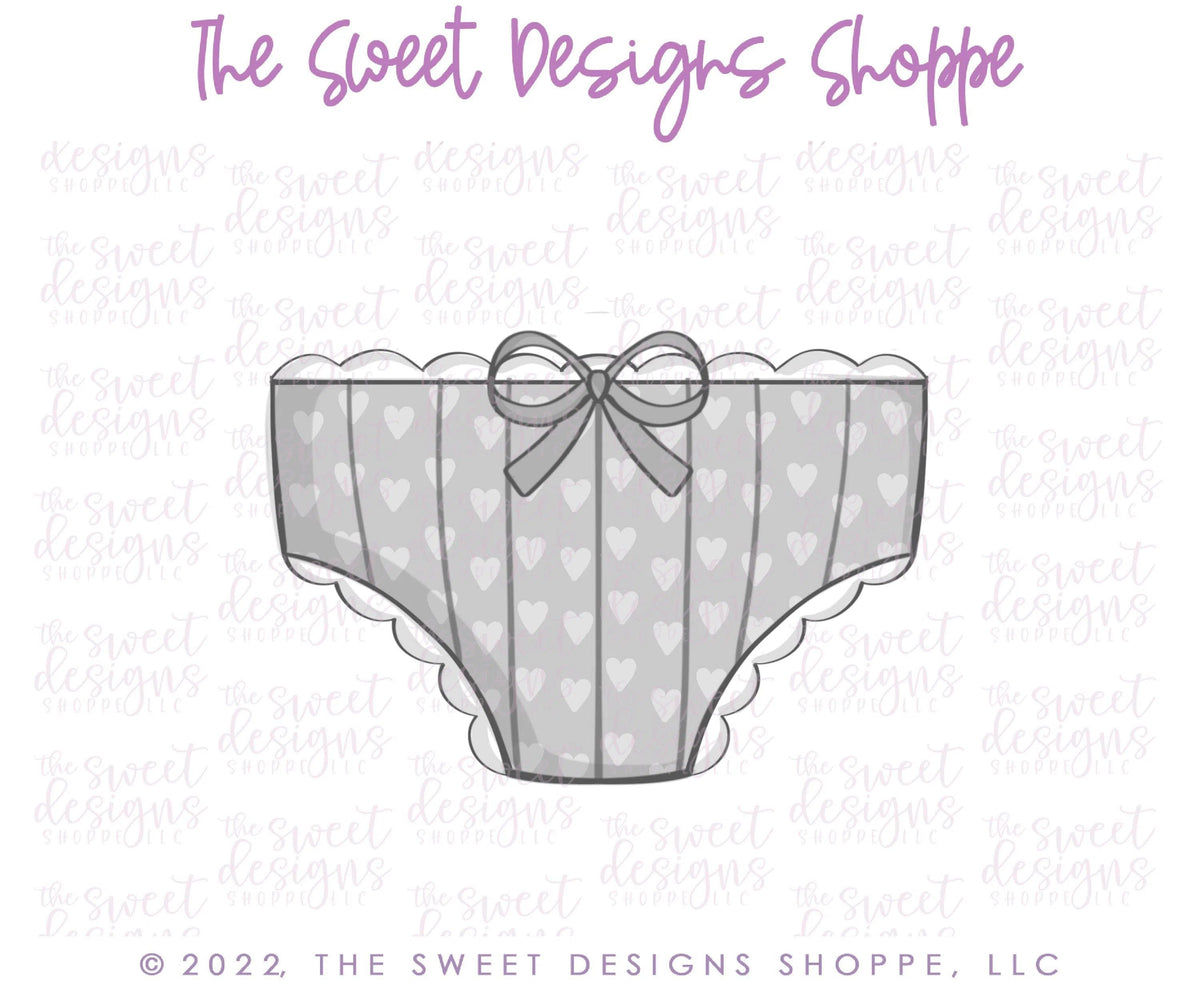 Cookie Cutters - Valentines Panties - Cookie Cutter - The Sweet Designs Shoppe - TSDS - - ALL,Bachelorette,Bridal Shower,Bride,Clothing / Accessories,Cookie Cutter,Fashion,Promocode,STL,valentine,valentines,Wedding,Wedding Favors