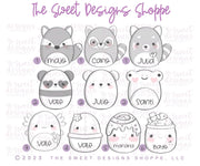 Cookie Cutters - Valentines Plush Set - Set of 6 Cookie Cutters - The Sweet Designs Shoppe - TSDS - - ALL,Animal,Animals,Animals and Insects,Cookie Cutter,Mini Sets,Promocode,regular sets,set,STL,valentine,valentines