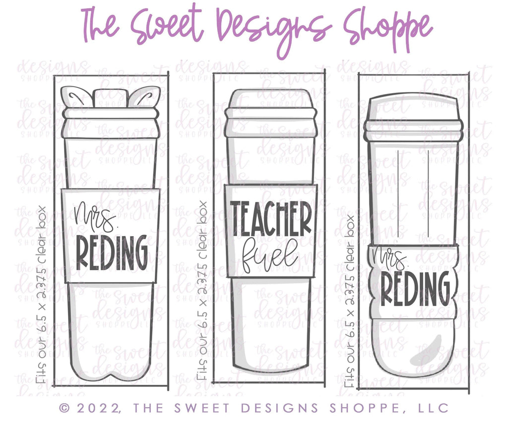 Cookie Cutters - Venti Coffee, Apple and Pencil Set - Set of 3 - Cookie Cutters - The Sweet Designs Shoppe - TSDS - - ALL,back to school,Cookie Cutter,Promocode,regular sets,School,School / Graduation,school supplies,set,STL,Teacher,Teacher Appreciation