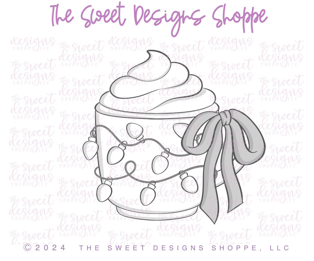 Cookie Cutters - Vintage Coquette Mug - Cookie Cutter - The Sweet Designs Shoppe - TSDS - - ALL,Christmas,Christmas / Winter,Cookie Cutter,Food & Beverages,Food and Beverage,hot chocolate,hot cocoa,new,Promocode,STL