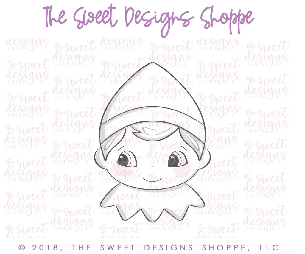 Cookie Cutters - Vintage Elf Face - Cookie Cutter - The Sweet Designs Shoppe - - ALL, Christmas, Christmas / Winter, Cookie Cutter, Elf, elf face, Promocode, vintage elf, Winter