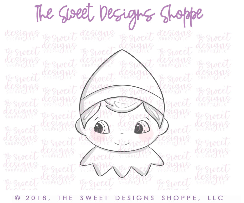 Cookie Cutters - Vintage Elf Face - Cookie Cutter - The Sweet Designs Shoppe - TSDS - - ALL,Christmas,Christmas / Winter,Cookie Cutter,Elf,elf face,Promocode,STL,vintage elf,Winter
