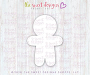 Cookie Cutters - Vintage Ginger Boy - Cookie Cutter - The Sweet Designs Shoppe - TSDS - - ALL,Christmas,Christmas / Winter,Christmas Cookies,Cookie Cutter,Ginger boy,Ginger bread,Ginger girl,gingerbread,Promocode,STL
