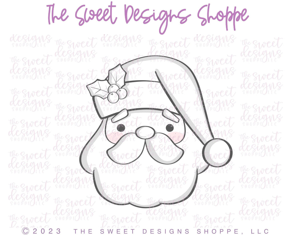 Cookie Cutters - Vintage Santa Face - Cookie Cutter - The Sweet Designs Shoppe - TSDS - - ALL,Christmas,Christmas / Winter,Christmas Cookies,Cookie Cutter,cookies for Santa,Promocode,Santa,Santa Claus,Santa Face,STL