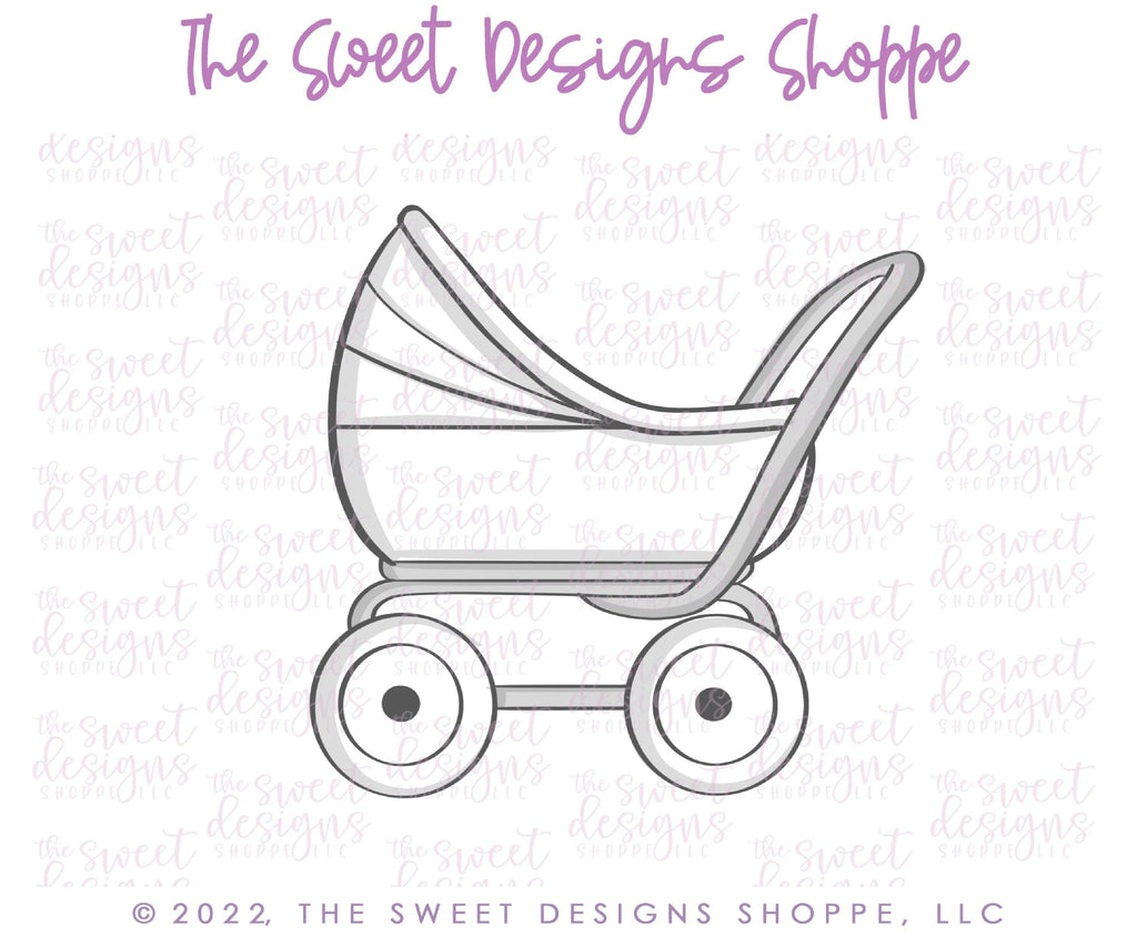 Cookie Cutters - Vintage Stroller - Cookie Cutter - The Sweet Designs Shoppe - - Accesories, Accessories, accessory, ALL, Baby, Baby / Kids, Baby Bib, Baby Dress, baby shower, Baby Swaddle, baby toys, Cookie Cutter, Promocode