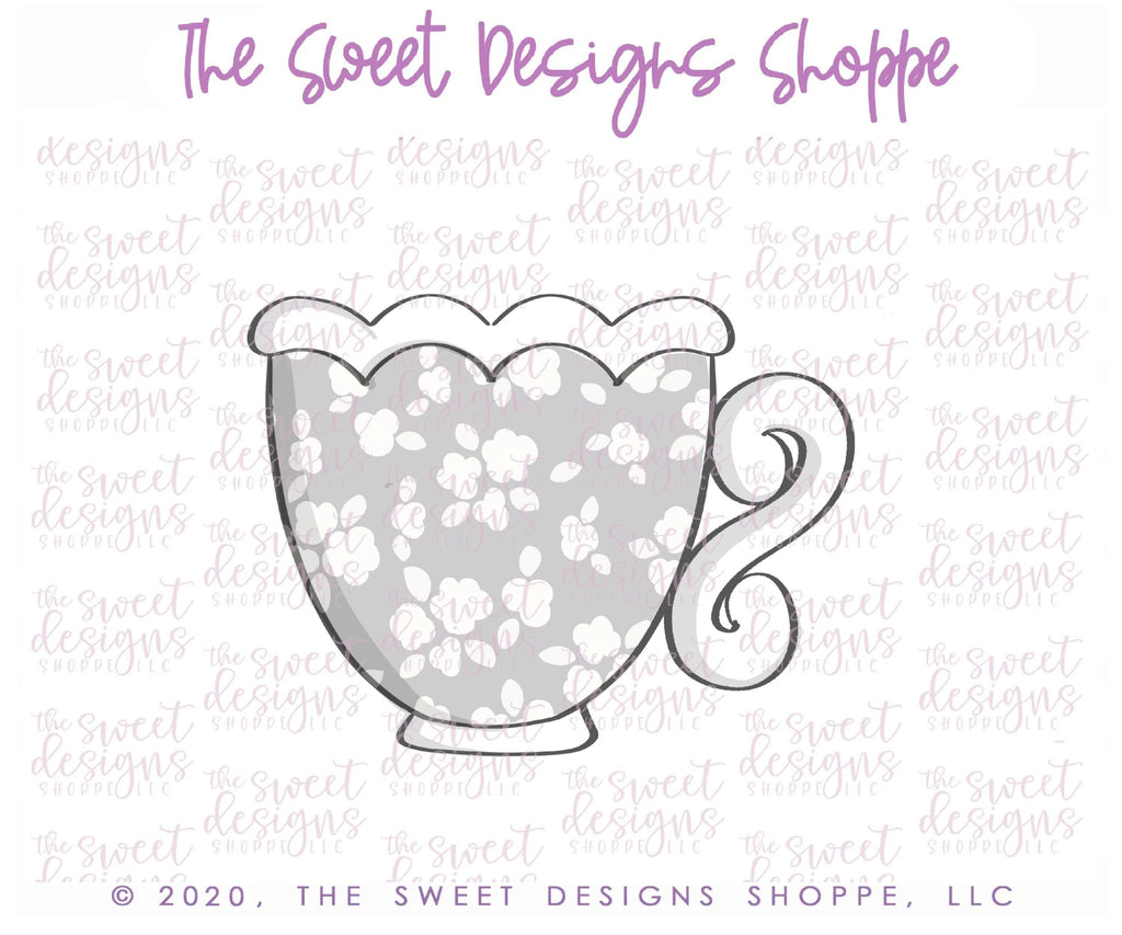 Cookie Cutters - Vintage Tea Cup - Cookie Cutter - The Sweet Designs Shoppe - - ALL, beverage, Cookie Cutter, Food, Food & Beverages, Food and Beverage, MOM, mother, Mothers Day, Promocode, tea