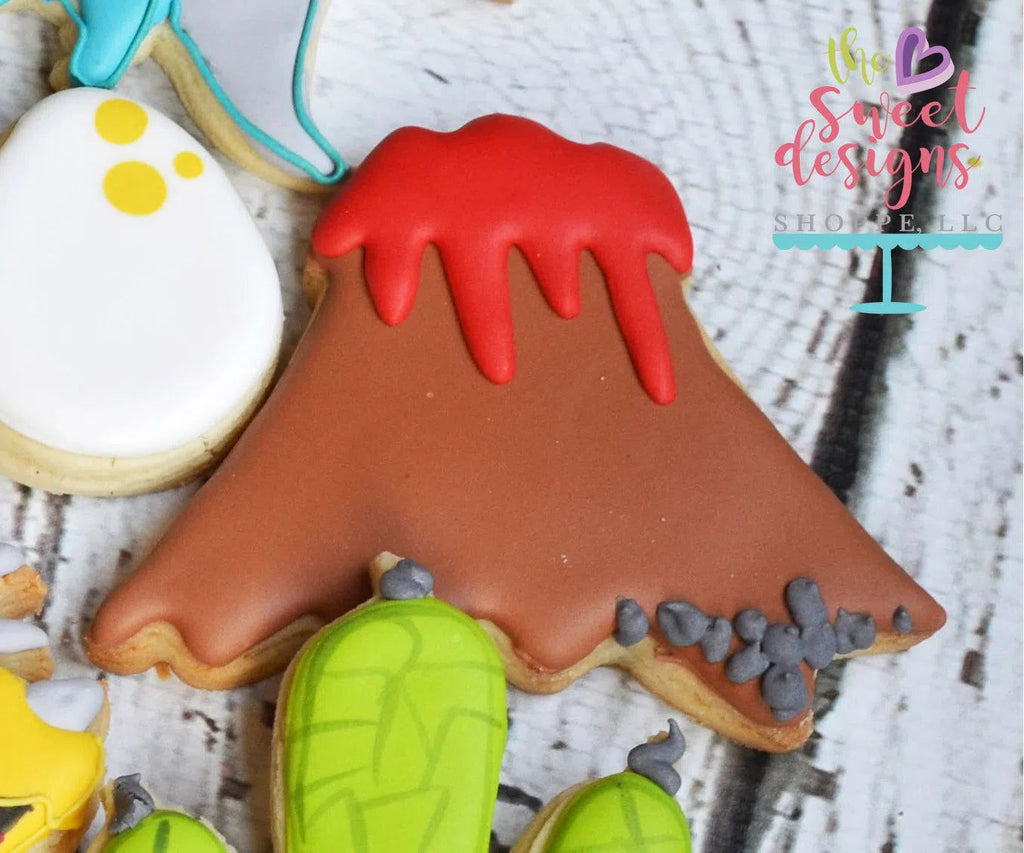 Cookie Cutters - Volcanoe v2- Cookie Cutter - The Sweet Designs Shoppe - TSDS - - ALL,Cookie Cutter,Dino,dinosaur,Dinosaurs,kid,kids,Kids / Fantasy,nature,prehistoric,Promocode,Trees Leaves and Flowers,Volcanoe