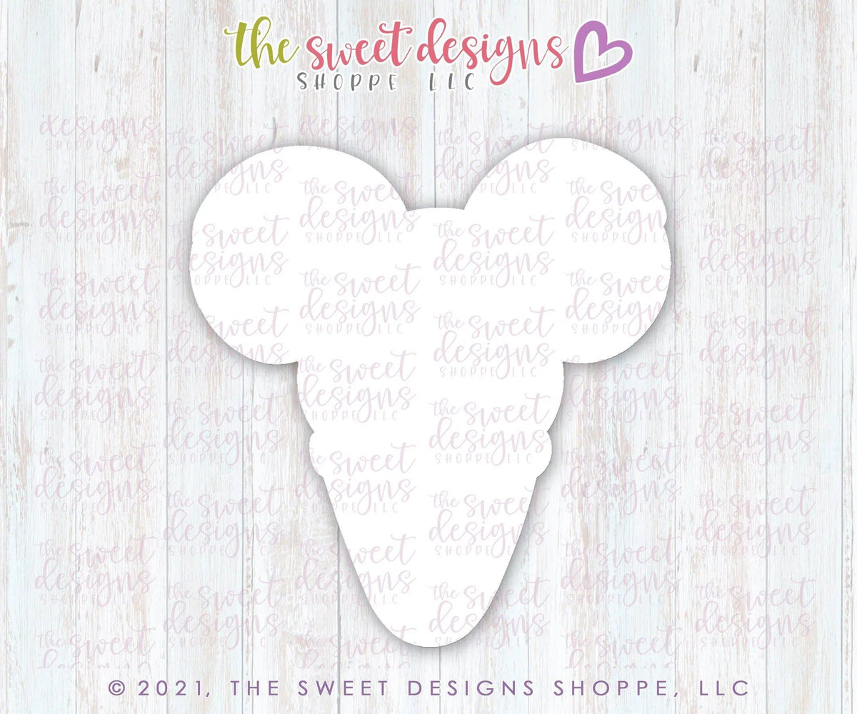 Cookie Cutters - Waffle Ice Cream Theme Park Snack - Cookie Cutter - The Sweet Designs Shoppe - TSDS - - ALL,Birthday,cone,Cookie Cutter,Food,Food and Beverage,Food beverages,icecream,kids,Kids / Fantasy,mouse,Promocode,STL,summer,Sweet,Sweets,Theme Park,Travel