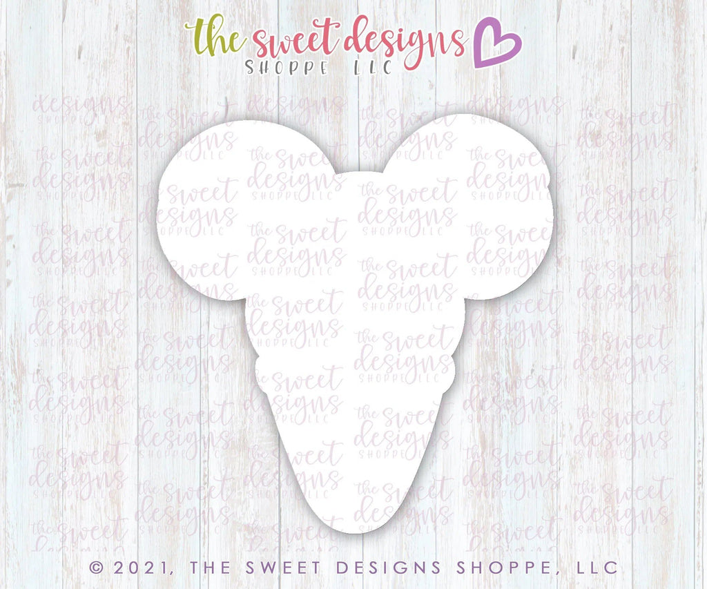 Cookie Cutters - Waffle Ice Cream Theme Park Snack - Cookie Cutter - The Sweet Designs Shoppe - TSDS - - ALL,Birthday,cone,Cookie Cutter,Food,Food and Beverage,Food beverages,icecream,kids,Kids / Fantasy,mouse,Promocode,STL,summer,Sweet,Sweets,Theme Park,Travel