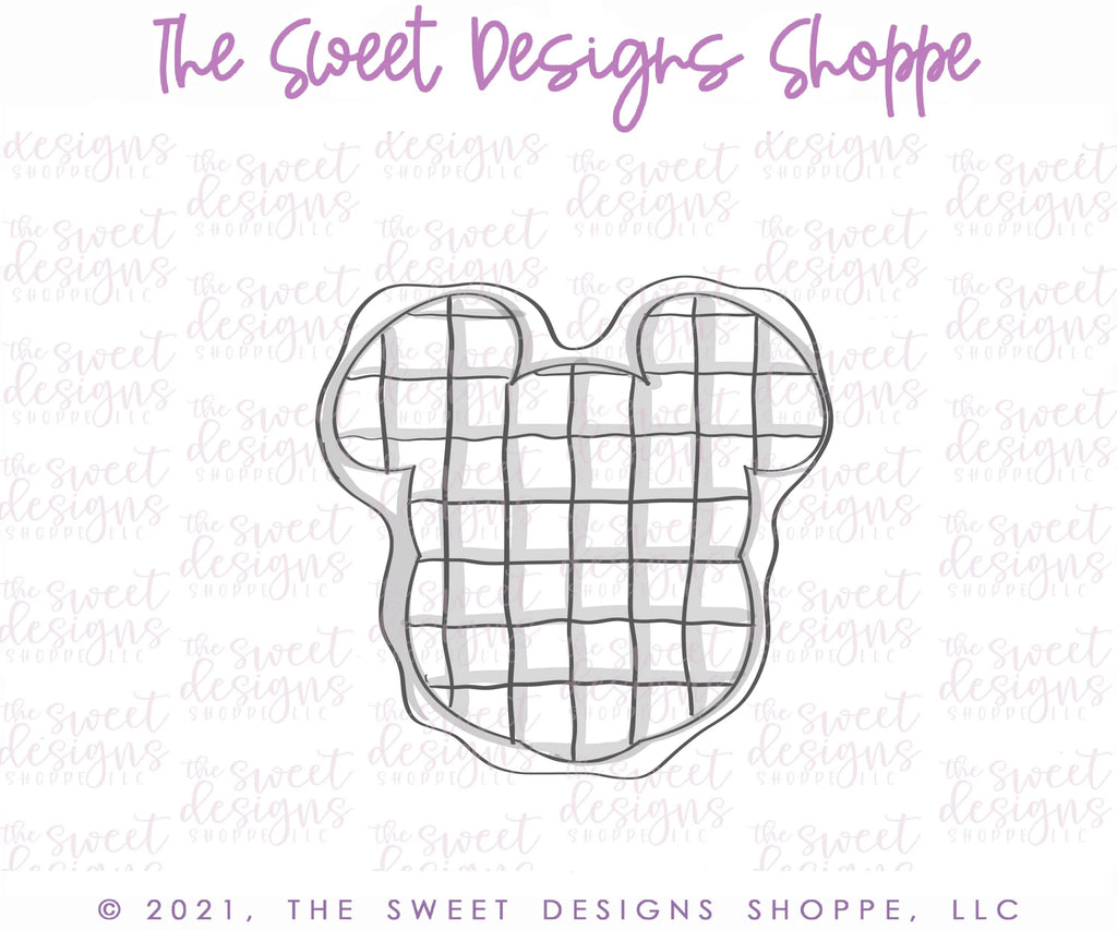 Cookie Cutters - Waffle Theme Park Snack - Cookie Cutter - Sweet Designs Shoppe - - ALL, Birthday, Cookie Cutter, Food, Food and Beverage, Food beverages, kids, Kids / Fantasy, mouse, Promocode, summer, Sweet, Sweets, Theme Park, Travel