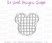 Cookie Cutters - Waffle Theme Park Snack - Cookie Cutter - The Sweet Designs Shoppe - TSDS - - ALL,Birthday,Cookie Cutter,Food,Food and Beverage,Food beverages,kids,Kids / Fantasy,mouse,Promocode,STL,summer,Sweet,Sweets,Theme Park,Travel