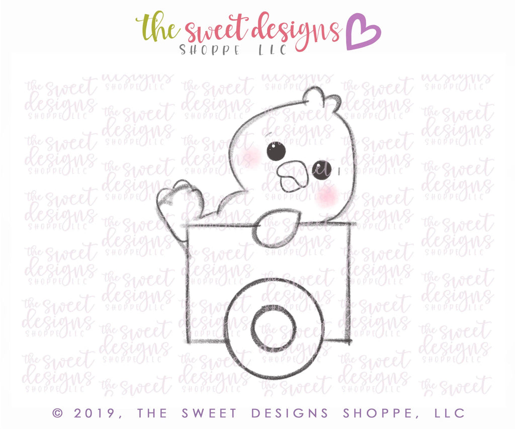 Cookie Cutters - Wagon with Chick - Cookie Cutter - The Sweet Designs Shoppe - - 2019, ALL, Animal, Cookie Cutter, Easter, Easter / Spring, Miscellaneous, Promocode, Spring