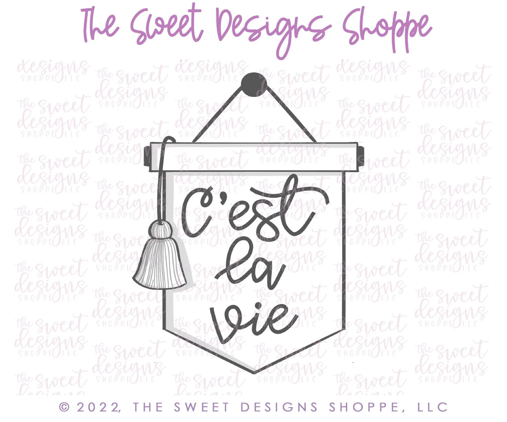 Cookie Cutters - Wall Banner with Tassel - Cookie Cutter - Sweet Designs Shoppe - - ALL, Baby, Baby / Kids, baby shower, baby toys, Bachelorette, Banner, Birthday, Bridal Shower, celebration, Cookie Cutter, Customize, Plaque, Plaques, PLAQUES HANDLETTERING, Promocode, Retro, Ribbon, Sign, Vintage, Wedding
