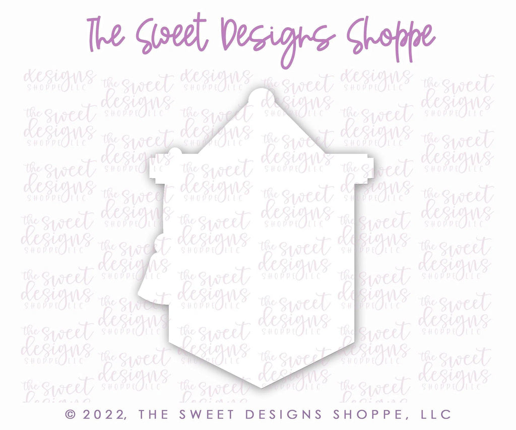 Cookie Cutters - Wall Banner with Tassel - Cookie Cutter - The Sweet Designs Shoppe - - ALL, Baby, Baby / Kids, baby shower, baby toys, Bachelorette, Banner, Birthday, Bridal Shower, celebration, Cookie Cutter, Customize, Plaque, Plaques, PLAQUES HANDLETTERING, Promocode, Retro, Ribbon, Sign, Vintage, Wedding