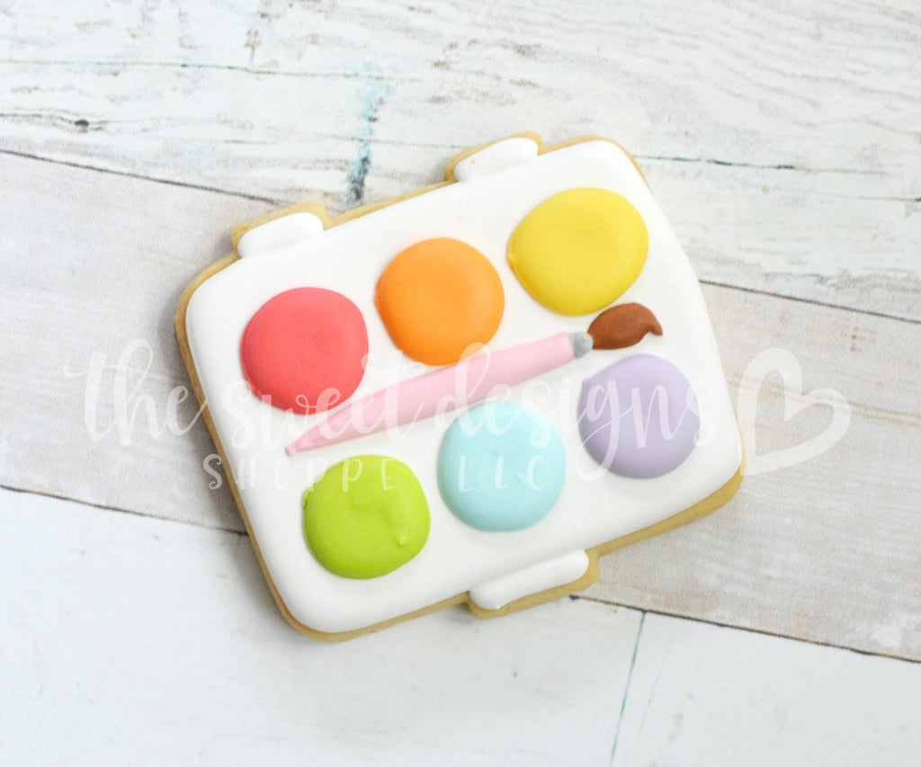 Cookie Cutters - Watercolor Palette - Cookie Cutter - The Sweet Designs Shoppe - TSDS - - ALL,back to school,Cookie Cutter,Grad,graduations,office,paint,Promocode,School,School / Graduation,school supplies