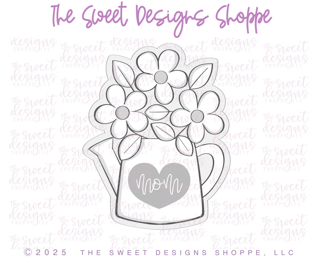 Cookie Cutters - Watering Can with Daisies - Cookie Cutter - The Sweet Designs Shoppe - TSDS - - ALL,Cookie Cutter,Easter / Spring,Leaves,Leaves and Flowers,mother,mothers,Mothers Day,Nurse,Nurse Appreciation,Promocode,Spring,STL,Teacher,Teacher Appreciation,Trees Leaves and Flowers,valentine,Valentine's,Wedding,Woodlands Leaves and Flowers