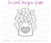 Cookie Cutters - Watering Can with Daisies & Wavy Oval Plaque Set - Set of 2 - Cookie Cutters - The Sweet Designs Shoppe - TSDS - - ALL,Cookie Cutter,Flower,Flowers,Leaves and Flowers,MOM,Mom Plaque,mother,Mothers Day,Plaque,Plaques,PLAQUES HANDLETTERING,Promocode,regular sets,School,School / Graduation,set,STL,Teach,Teacher,Teacher Appreciation,Woodlands Leaves and Flowers