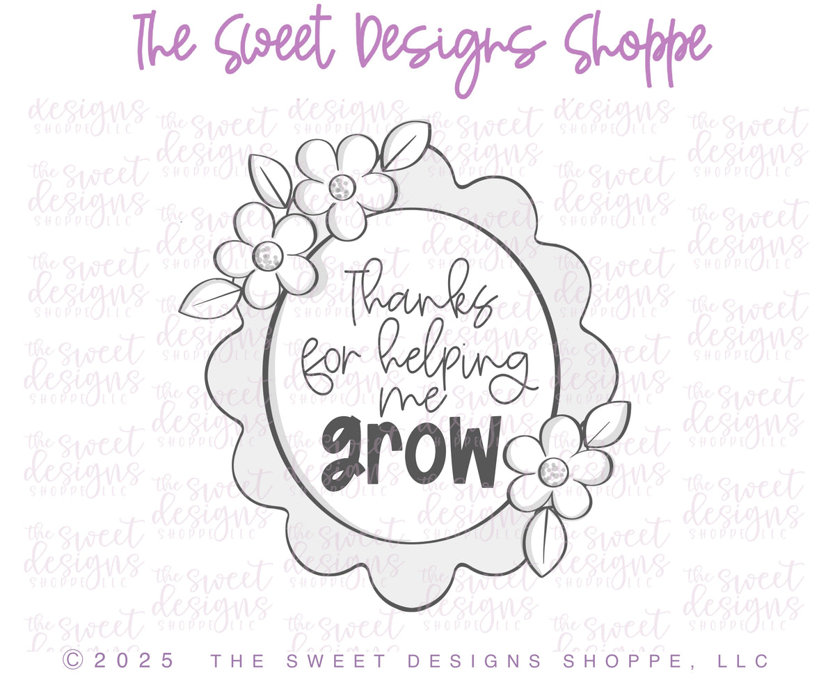 Cookie Cutters - Wavy Oval Floral Plaque - Cookie Cutter - The Sweet Designs Shoppe - TSDS - - Accesories,Accessories,accessory,ALL,Animals,Baby,Baby / Kids,Baby Bib,back to school,Birthday,Christmas,Christmas / Winter,Cookie Cutter,Easter,Easter / Spring,Fall / Halloween,Fall / Thanksgiving,Father,Fathers Day,Misc,Miscelaneous,Miscellaneous,mother,mothers,Mothers Day,Nurse,Nurse Appreciation,Plaque,Plaques,Promocode,STL,Teacher,Teacher Appreciation,valentine,Valentine's,Wedding,Wedding Favors