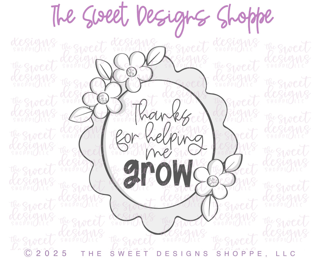 Cookie Cutters - Wavy Oval Floral Plaque - Cookie Cutter - The Sweet Designs Shoppe - TSDS - - Accesories,Accessories,accessory,ALL,Animals,Baby,Baby / Kids,Baby Bib,back to school,Birthday,Christmas,Christmas / Winter,Cookie Cutter,Easter,Easter / Spring,Fall / Halloween,Fall / Thanksgiving,Father,Fathers Day,Misc,Miscelaneous,Miscellaneous,mother,mothers,Mothers Day,Nurse,Nurse Appreciation,Plaque,Plaques,Promocode,STL,Teacher,Teacher Appreciation,valentine,Valentine's,Wedding