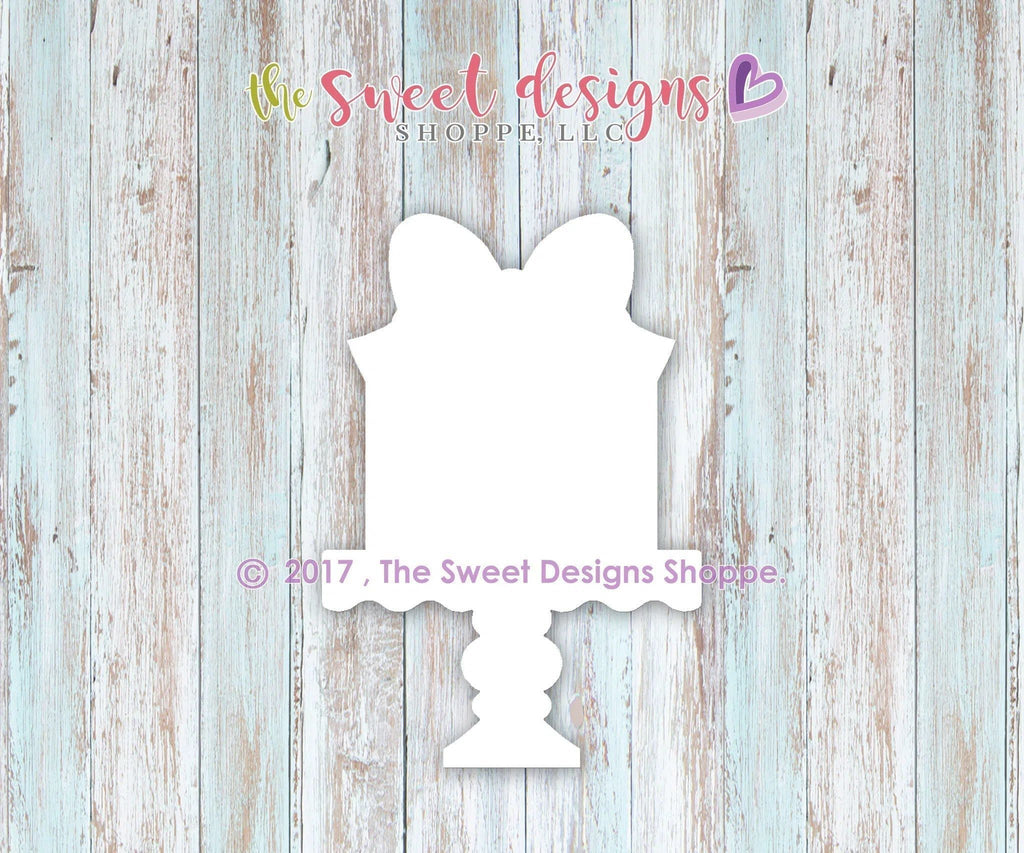 Cookie Cutters - Wedding Cake with Bow - Cookie Cutter - The Sweet Designs Shoppe - - ALL, Bachelorette, Birthday, Cookie Cutter, Food, Food & Beverages, Promocode, Wedding