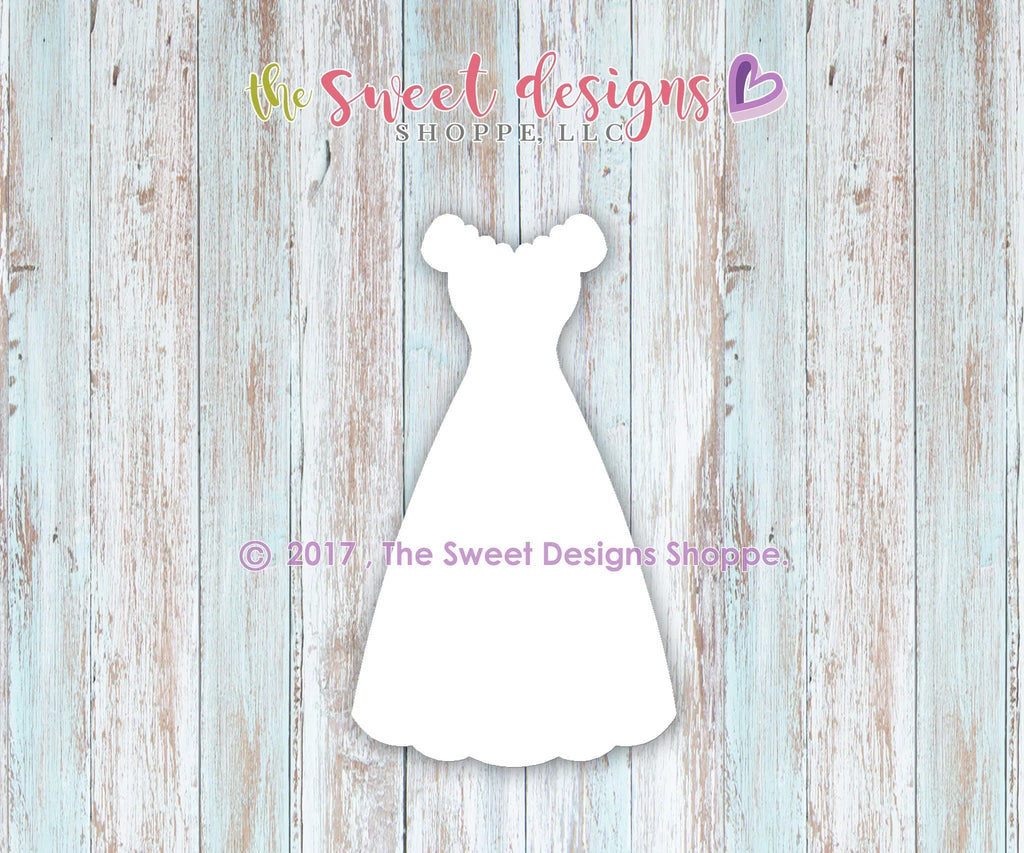 Cookie Cutters - Wedding Dress v2 - Cutter - Sweet Designs Shoppe - - ALL, Bachelorette, Bridal Shower, Clothing / Accessories, Cookie Cutter, Fashion, Promocode, Wedding