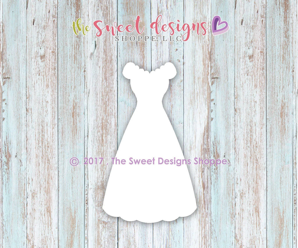 Cookie Cutters - Wedding Dress v2 - Cookie Cutter - The Sweet Designs Shoppe - - ALL, Bachelorette, Bridal Shower, Clothing / Accessories, Cookie Cutter, Fashion, Promocode, Wedding