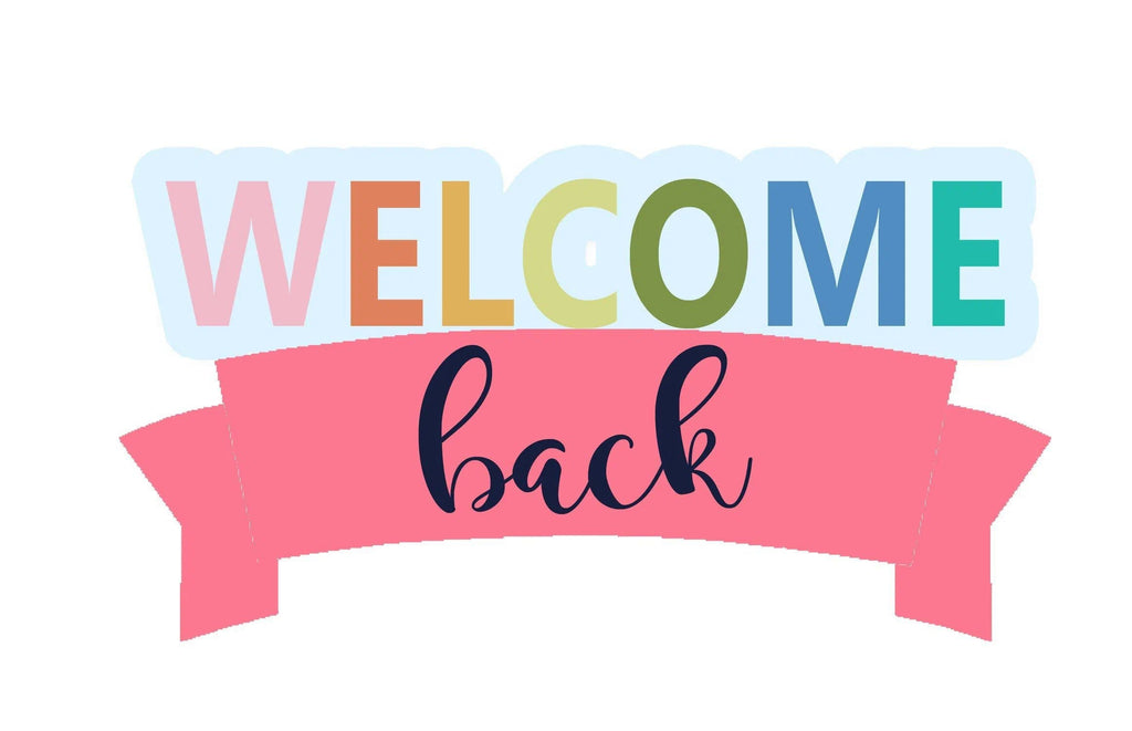 Cookie Cutters - WELCOME Plaque v2- Cookie Cutter - The Sweet Designs Shoppe - - ALL, Cookie Cutter, Customize, lettering, Plaque, Promocode, School