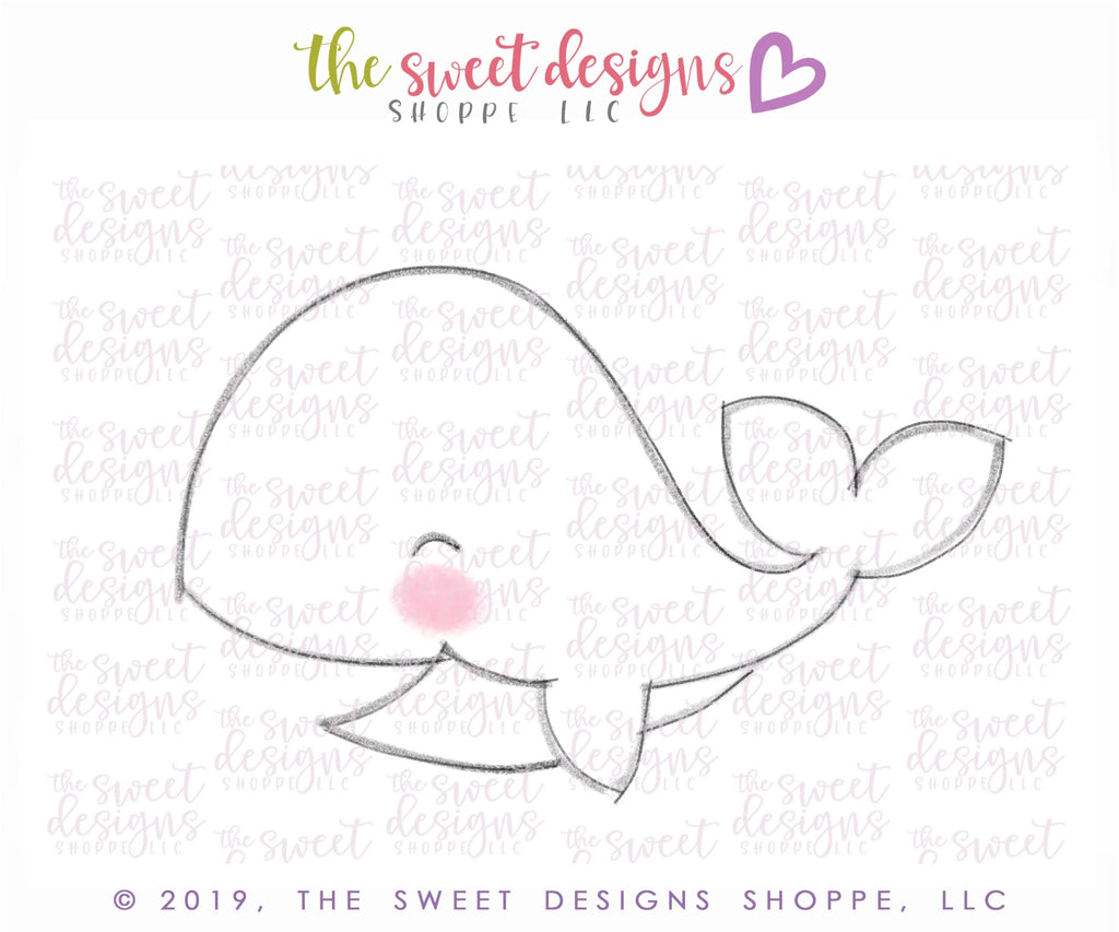 Cookie Cutters - Whale - Cookie Cutter - The Sweet Designs Shoppe - TSDS - - ALL,Animal,Animals,beach,Cookie Cutter,Promocode,sand,STL,summer,under the sea