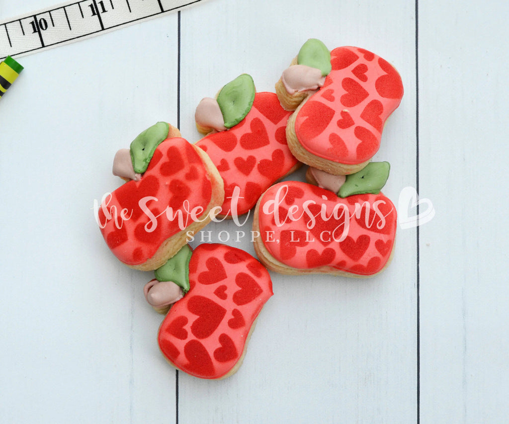 Cookie Cutters - Wide Apple V2 - Cookie Cutter - The Sweet Designs Shoppe - TSDS - - ALL,Apple,Cookie Cutter,Food,Food and Beverage,Food beverages,Fruits and Vegetables,Grad,graduations,Promocode,school,School / Graduation,STL