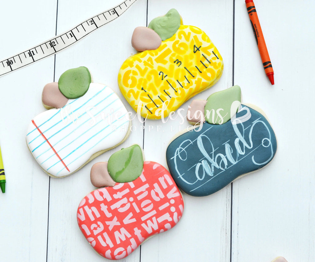 Cookie Cutters - Wide Apple V2 - Cookie Cutter - The Sweet Designs Shoppe - TSDS - - ALL,Apple,Cookie Cutter,Food,Food and Beverage,Food beverages,Fruits and Vegetables,Grad,graduations,Promocode,school,School / Graduation,STL