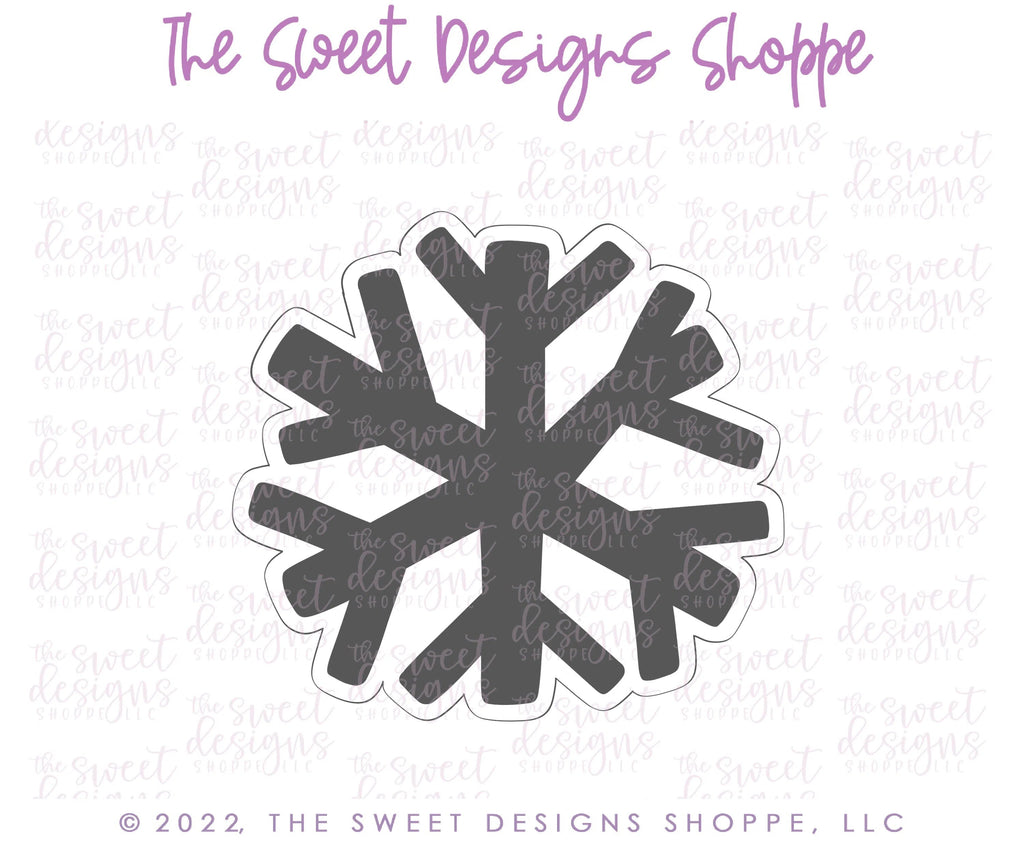Cookie Cutters - Wide Modern Snowflake - Cookie Cutter - Sweet Designs Shoppe - - ALL, Christmas, Christmas / Winter, Cookie Cutter, Nature, Promocode, Snow, Winter