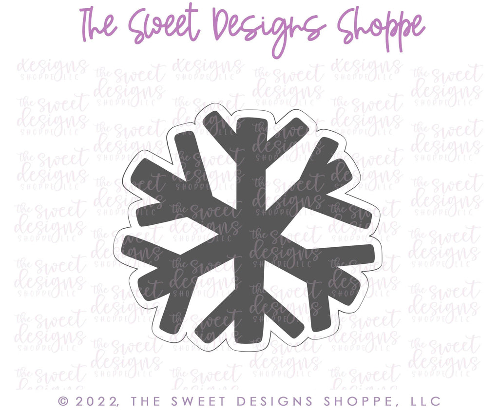 Cookie Cutters - Wide Modern Snowflake - Cookie Cutter - The Sweet Designs Shoppe - TSDS - - ALL,Christmas,Christmas / Winter,Cookie Cutter,Nature,Promocode,Snow,Winter