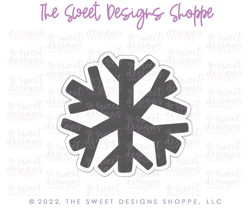 Cookie Cutters - Wide Modern Snowflake - Cookie Cutter - The Sweet Designs Shoppe - - ALL, Christmas, Christmas / Winter, Cookie Cutter, Nature, Promocode, Snow, Winter