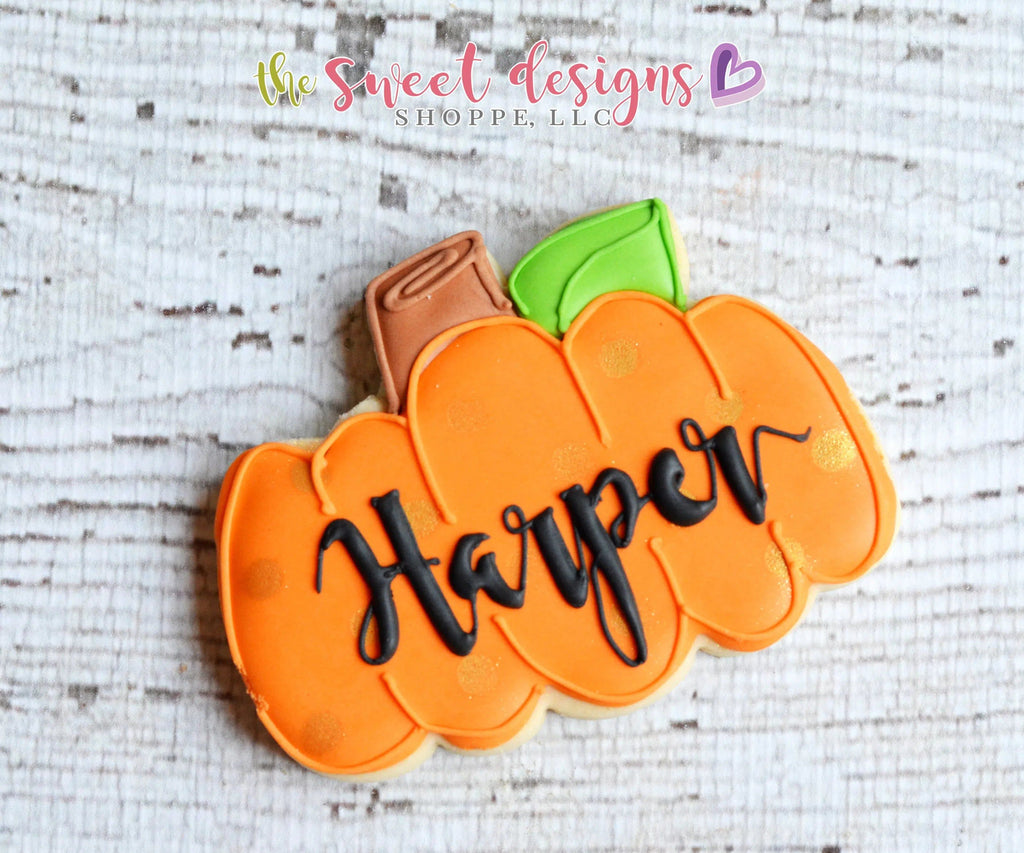 Cookie Cutters - Wide Pumpkin v2- Cookie Cutter - The Sweet Designs Shoppe - - ALL, Cookie Cutter, Fall, Fall / Halloween, Fall / Thanksgiving, Food, Food & Beverages, Halloween, Promocode, Pumpkin, thanksgiving